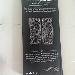 Black Foot Massager with EMS Technology